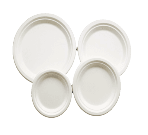 Plato redondo fibra de caña #6, #7, #9 y #10